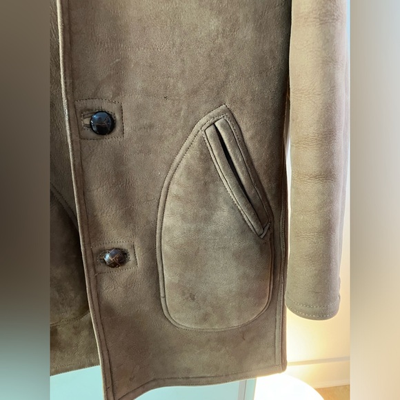 VINTAGE 1960s Shearling Lambskin Wool Coat • David Church Californian • Size 38 - Picture 4 of 10